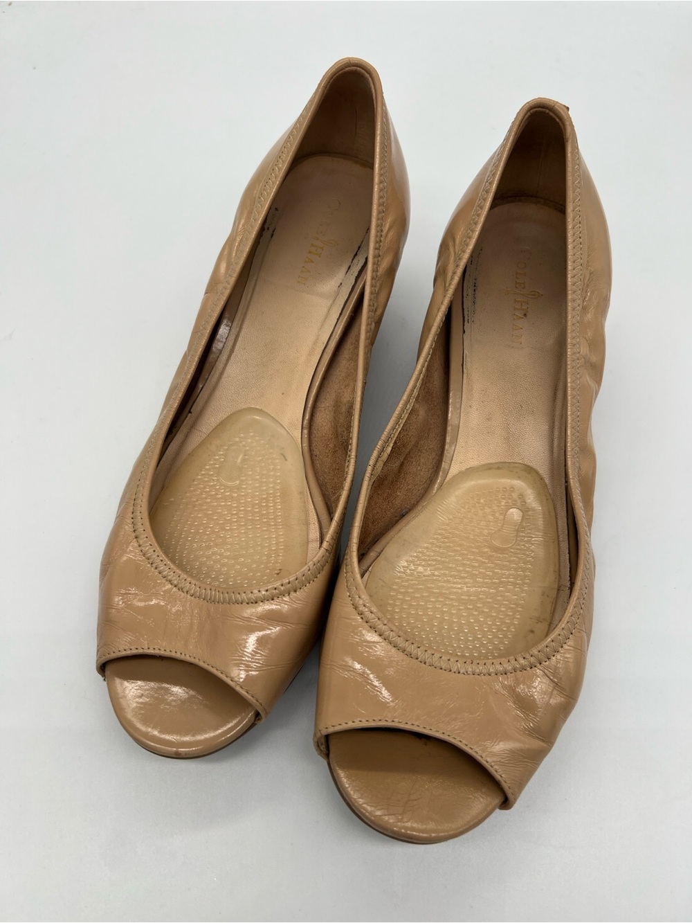 Cole Haan Nike air Nude Peep-Toe Flats